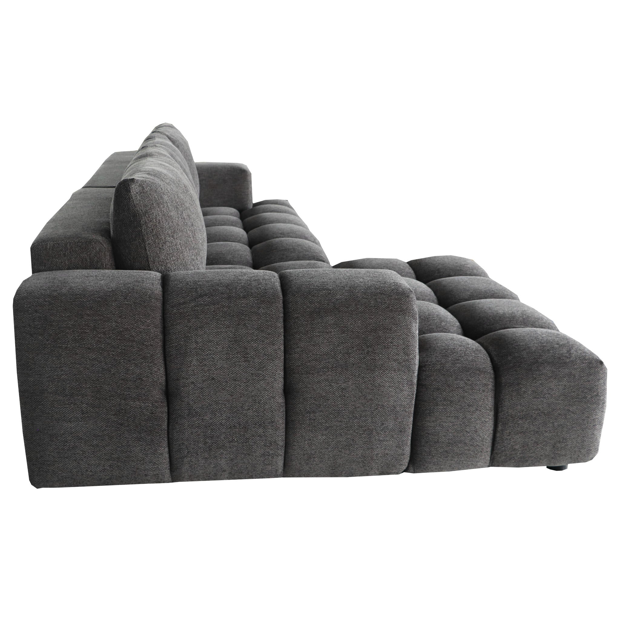 L-Form Ecksofa Links - Stoffbezug Grau Ocean - FURNHOUSE