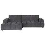 L-Form Ecksofa Links Ocean - Stoff Grau, 295 cm - FURNHOUSE