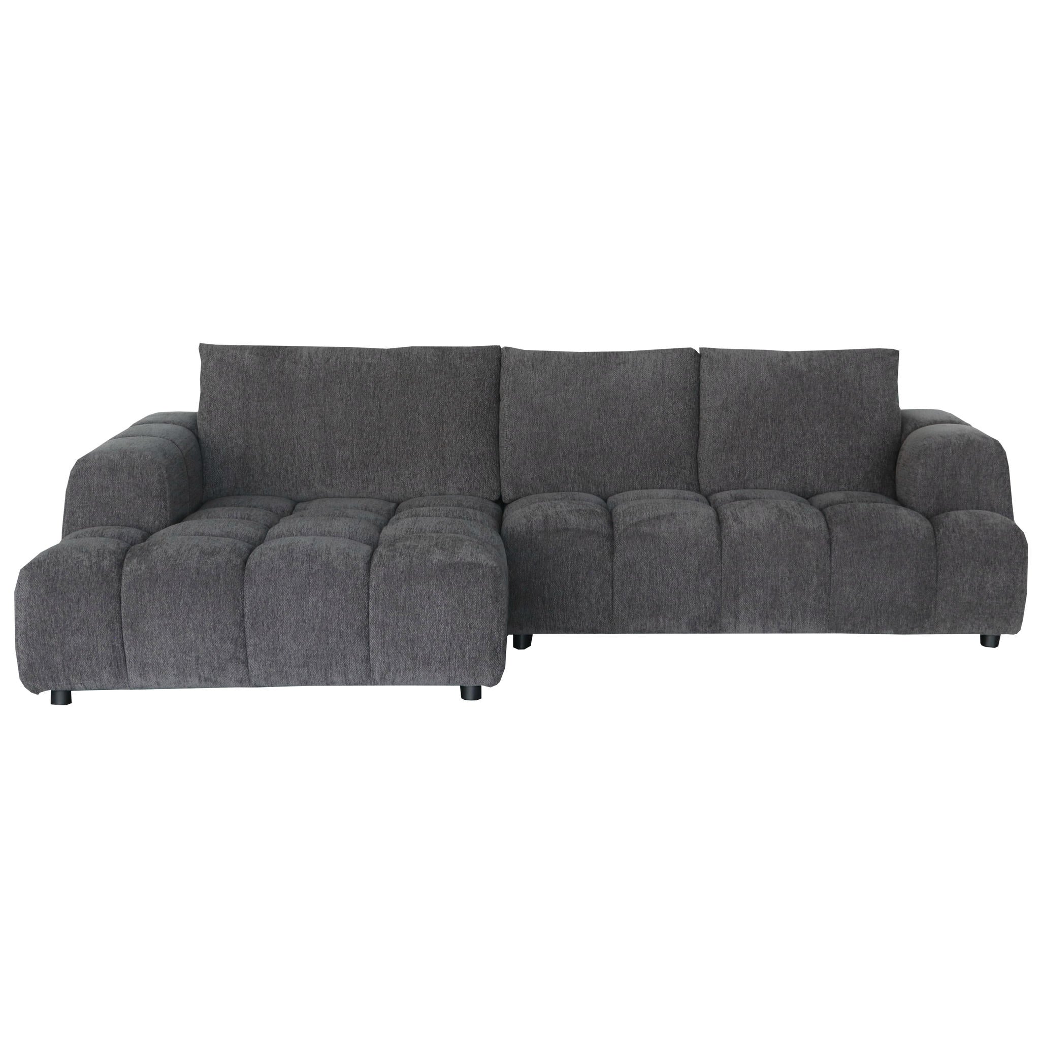 L-Form Ecksofa Links - Stoffbezug Grau Ocean - FURNHOUSE