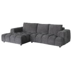 L-Form Ecksofa Links Ocean - Stoff Grau, 295 cm - FURNHOUSE