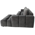 L-Form Ecksofa Rechts Ocean - Stoff Grau, 295 cm - FURNHOUSE