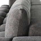 L-Form Ecksofa Rechts Ocean - Stoff Grau, 295 cm - FURNHOUSE