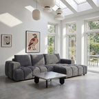 L-Form Ecksofa Rechts Ocean - Stoff Grau, 295 cm - FURNHOUSE
