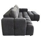 L-Form Ecksofa Rechts Ocean - Stoff Grau, 295 cm - FURNHOUSE