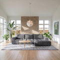 L-Form Ecksofa Rechts - Stoffbezug Grau Ocean - FURNHOUSE
