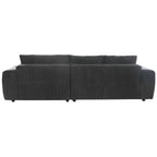 L-Form Ecksofa Rechts Ocean - Stoff Grau, 295 cm - FURNHOUSE