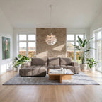 L-Form Ecksofa Links Ocean - Stoff Taupe, 295 cm - FURNHOUSE