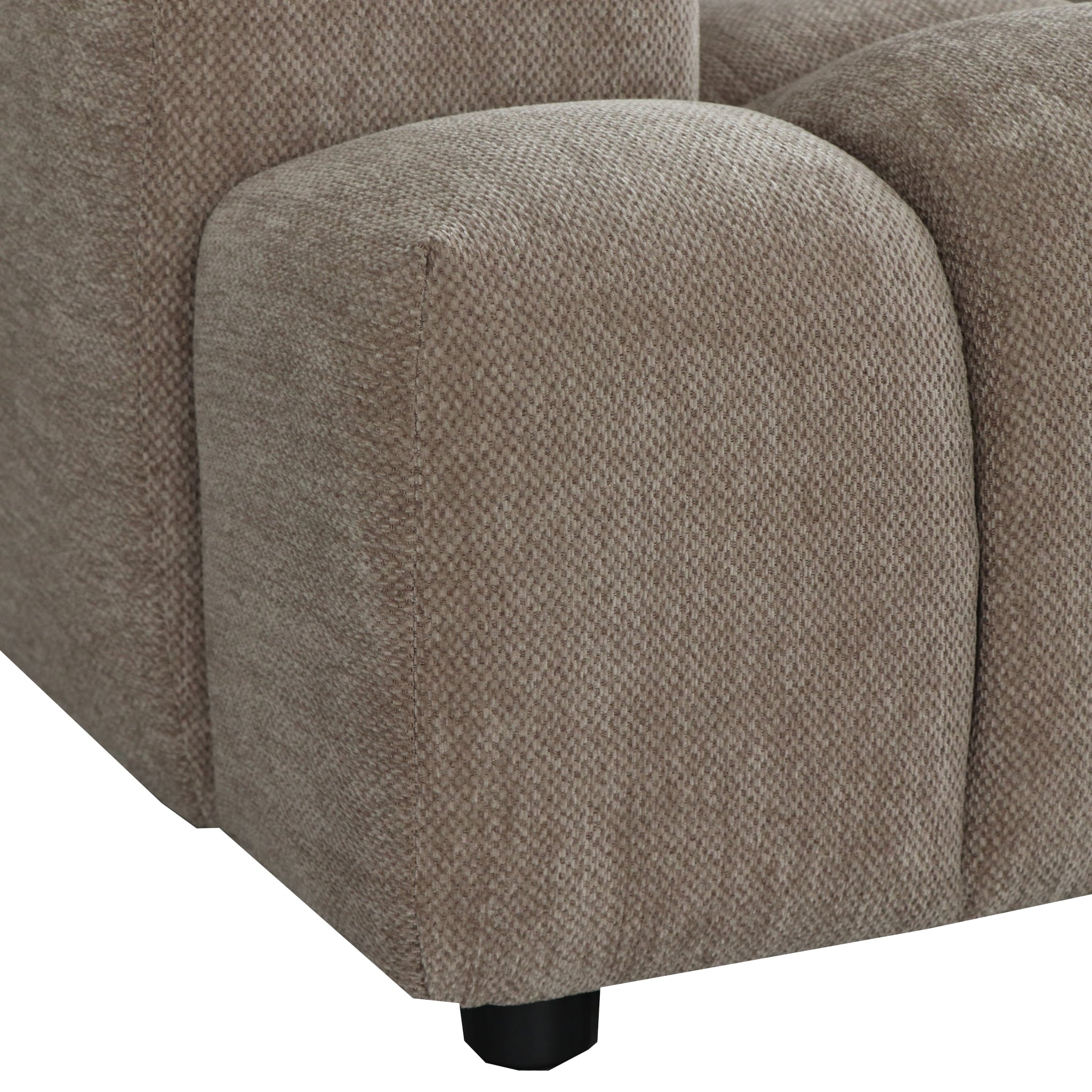 L-Form Ecksofa Links - Stoffbezug Taupe Ocean - FURNHOUSE