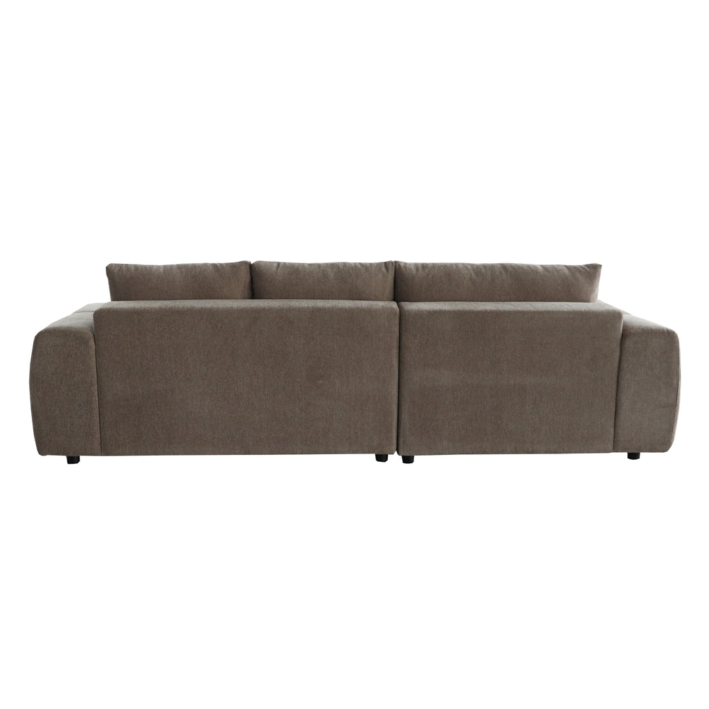L-Form Ecksofa Links - Stoffbezug Taupe Ocean - FURNHOUSE
