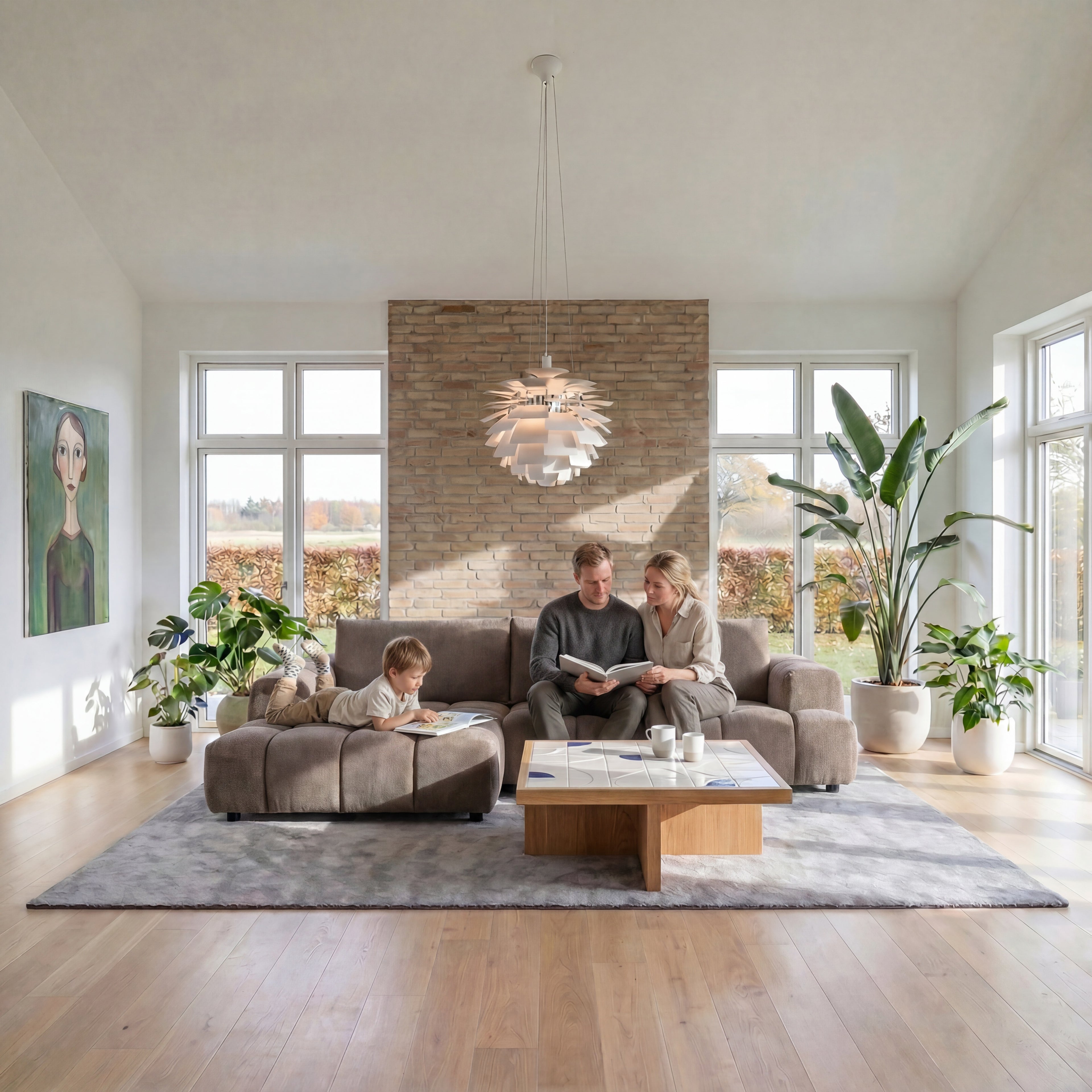 L-Form Ecksofa Links - Stoffbezug Taupe Ocean - FURNHOUSE