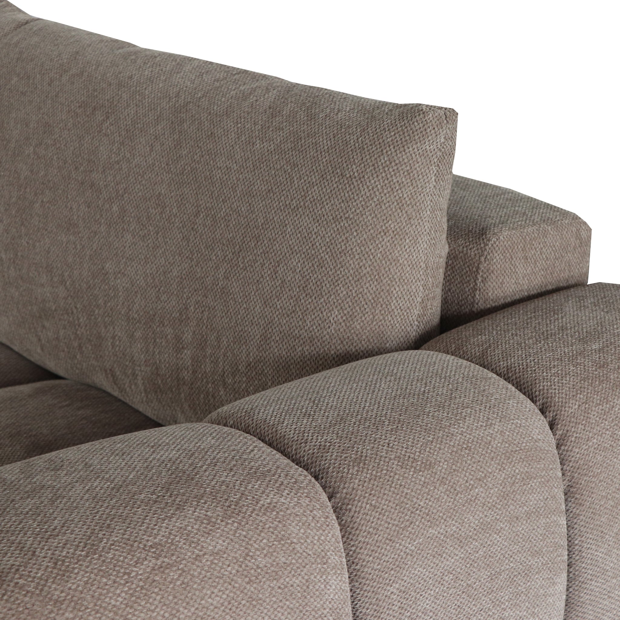 L-Form Ecksofa Links - Stoffbezug Taupe Ocean - FURNHOUSE