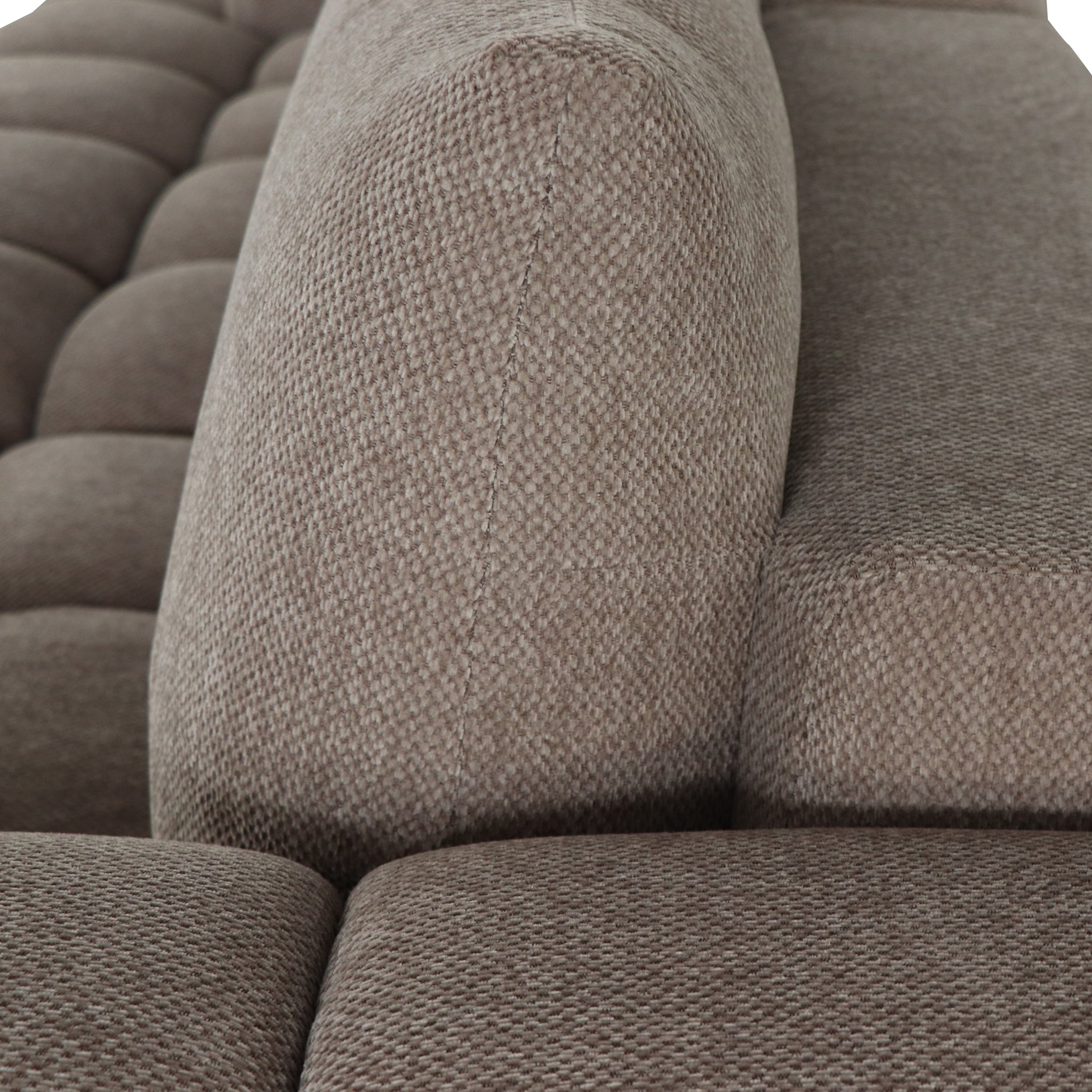 L-Form Ecksofa Links - Stoffbezug Taupe Ocean - FURNHOUSE