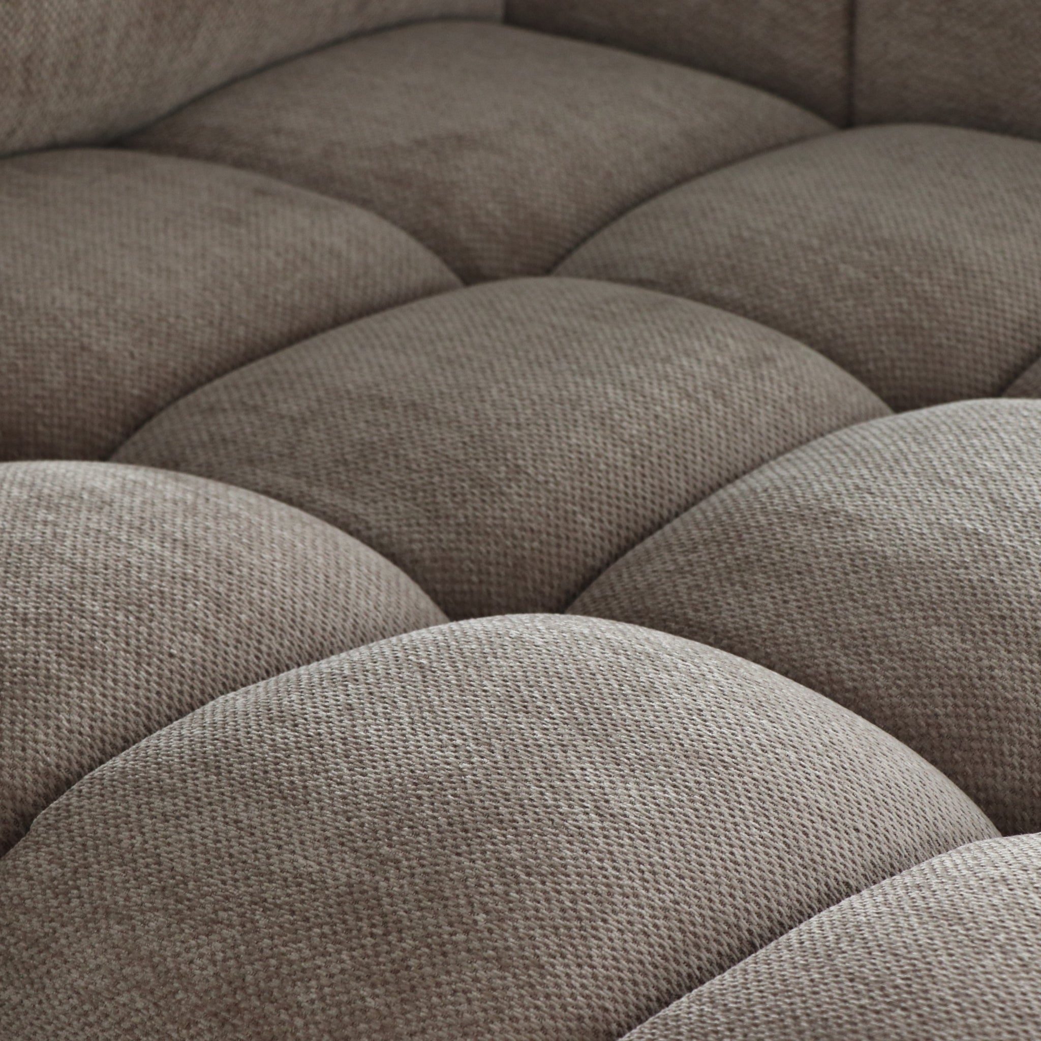 L-Form Ecksofa Rechts - Stoffbezug Taupe Ocean - FURNHOUSE