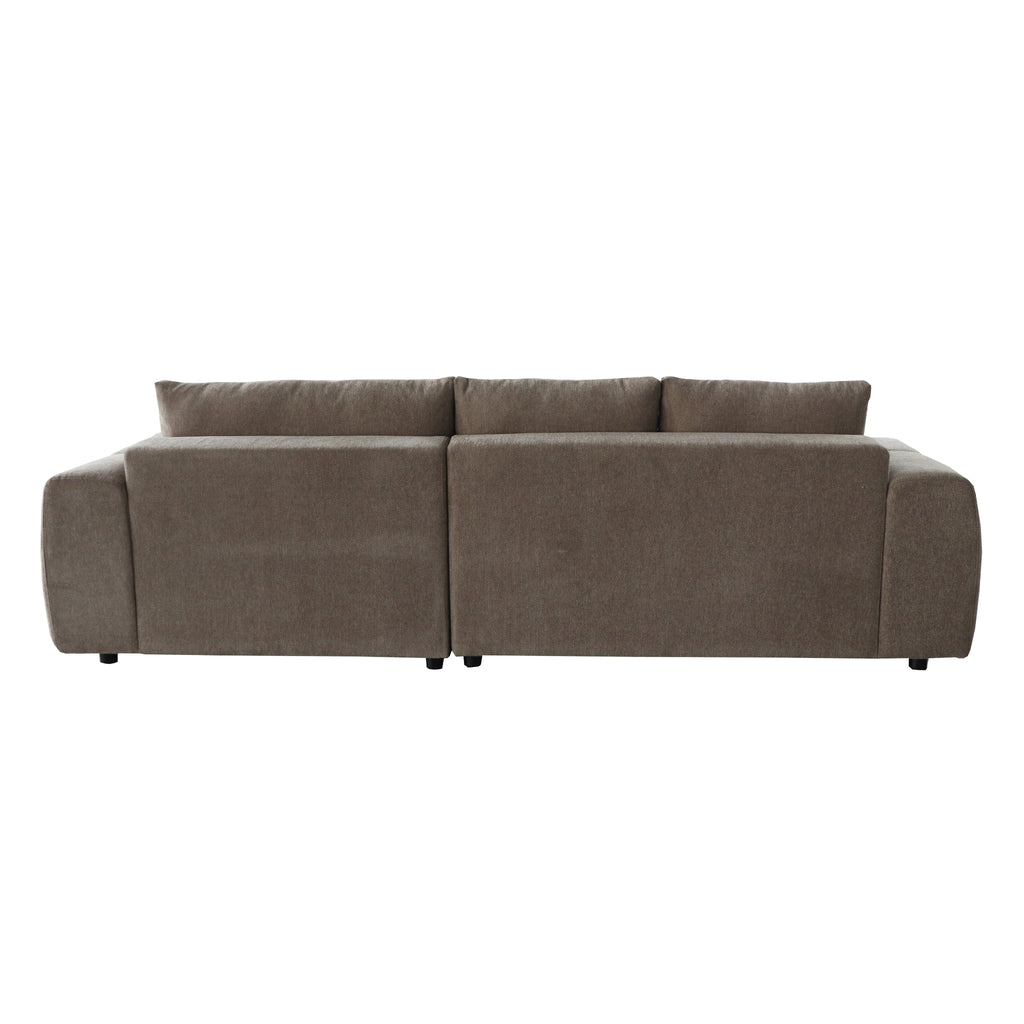 L-Form Ecksofa Rechts - Stoffbezug Taupe Ocean - FURNHOUSE