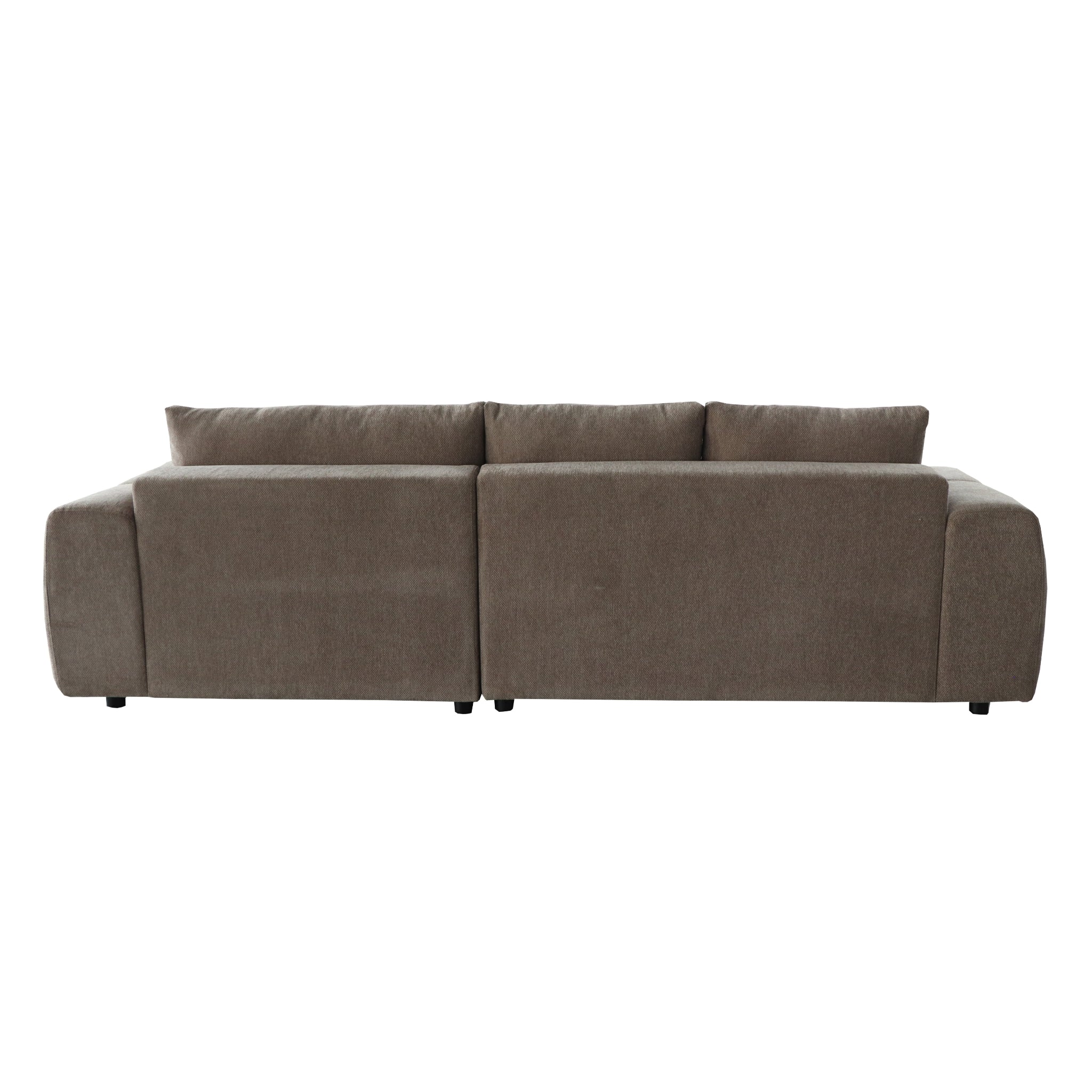 L-Form Ecksofa Rechts - Stoffbezug Taupe Ocean - FURNHOUSE