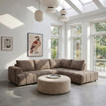 L-Form Ecksofa Rechts - Stoffbezug Taupe Ocean - FURNHOUSE