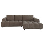 L-Form Ecksofa Rechts Ocean - Stoff Taupe, 295 cm - FURNHOUSE