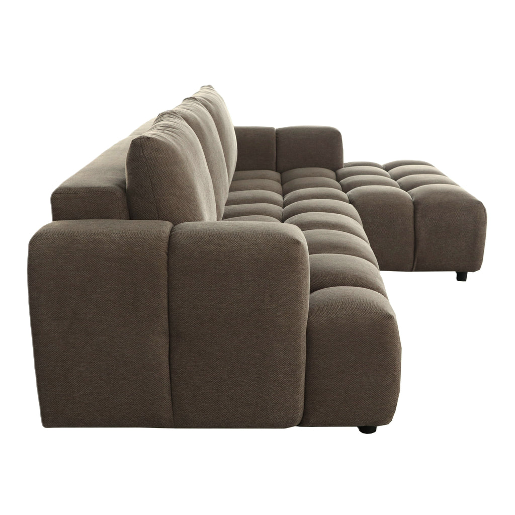 L-Form Ecksofa Rechts - Stoffbezug Taupe Ocean - FURNHOUSE