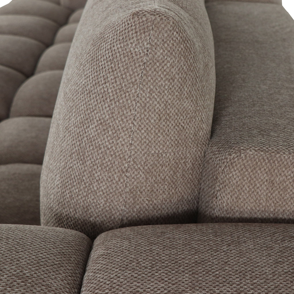 L-Form Ecksofa Rechts - Stoffbezug Taupe Ocean - FURNHOUSE