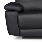 3-Sitzer Ledersofa Sao Paulo - Echtleder Schwarz, 207 cm - FURNHOUSE