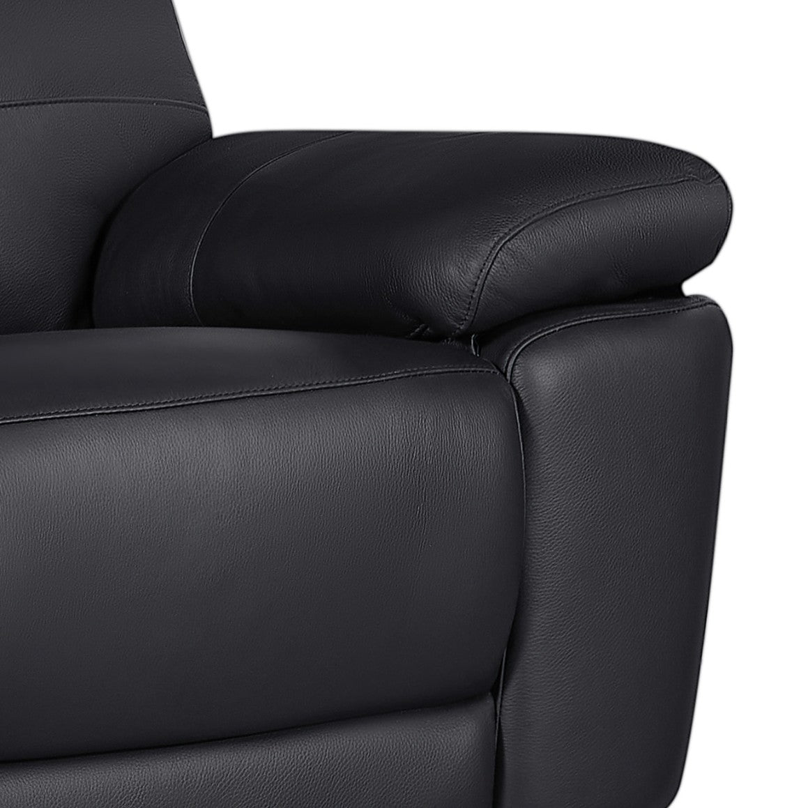 3-Sitzer Ledersofa - Echtleder Schwarz Sao Paulo - FURNHOUSE