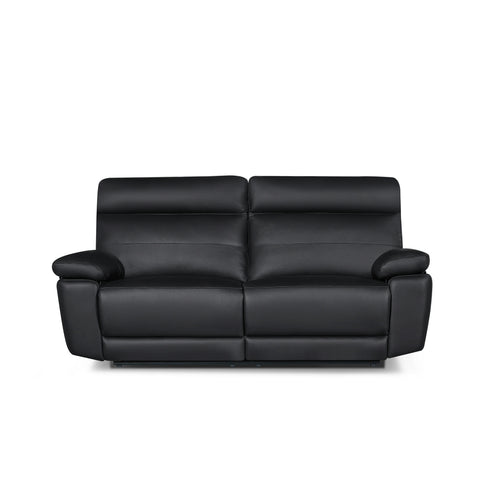 3-Sitzer Ledersofa Sao Paulo - Echtleder Schwarz, 207 cm - FURNHOUSE