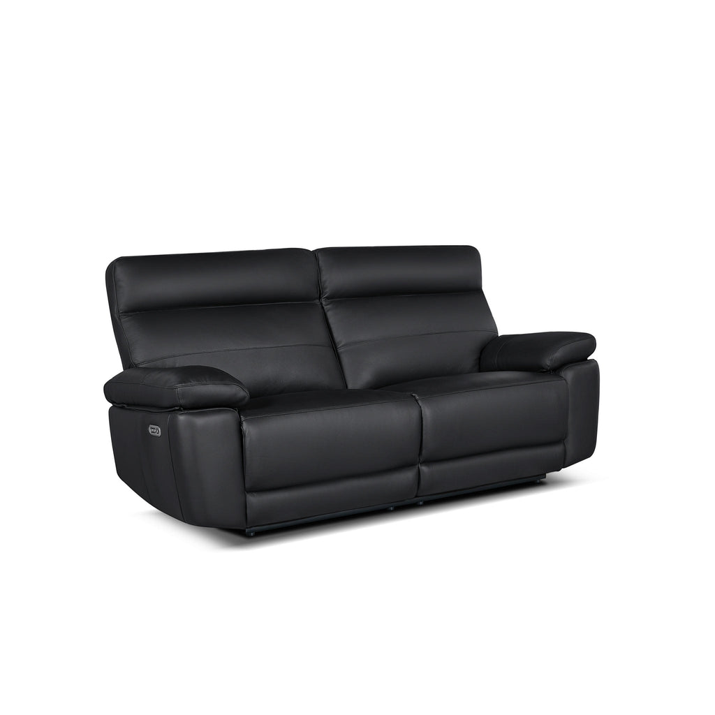 3-Sitzer Ledersofa - Echtleder Schwarz Sao Paulo - FURNHOUSE