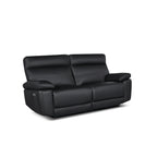 3-Sitzer Ledersofa Sao Paulo - Echtleder Schwarz, 207 cm - FURNHOUSE