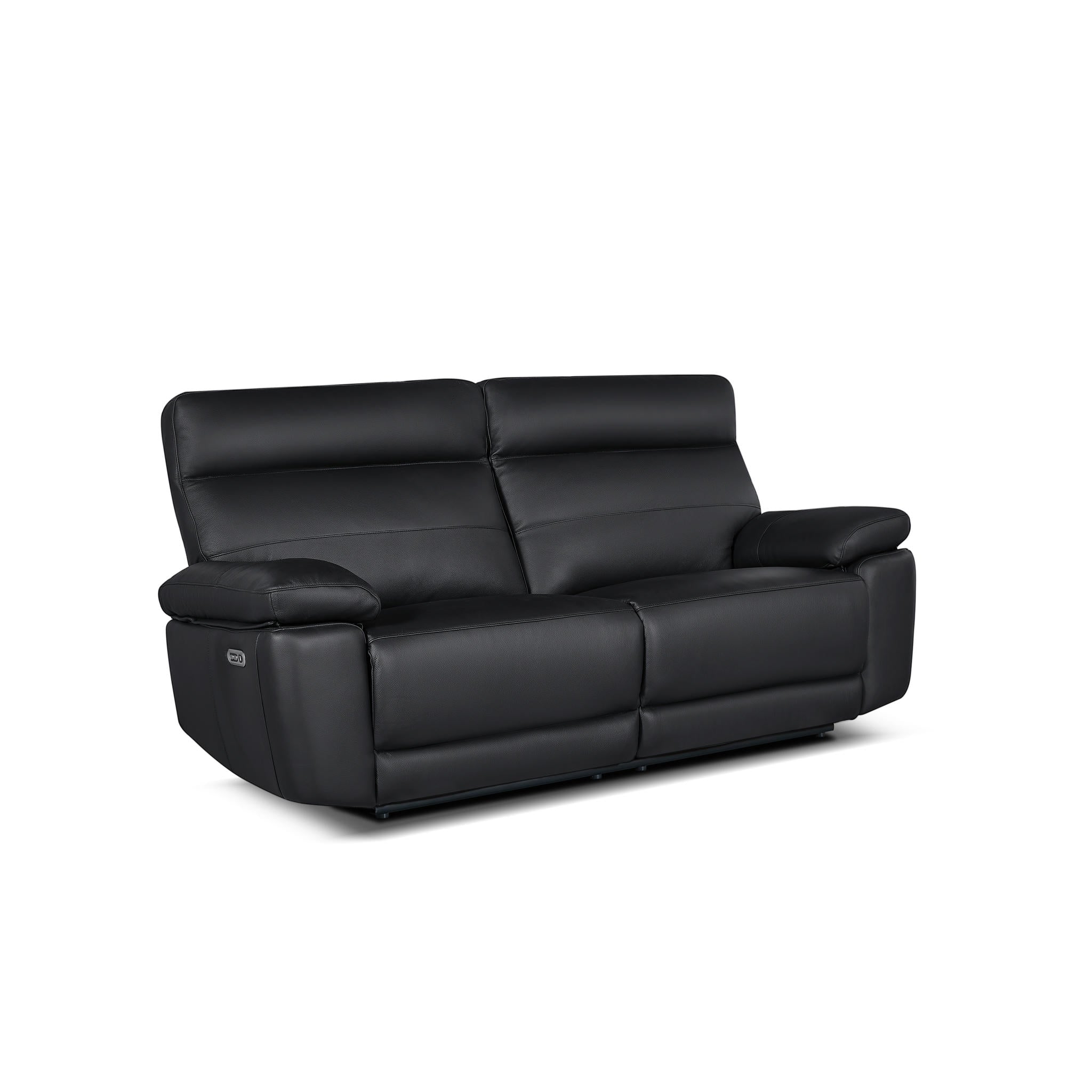3-Sitzer Ledersofa - Echtleder Schwarz Sao Paulo - FURNHOUSE