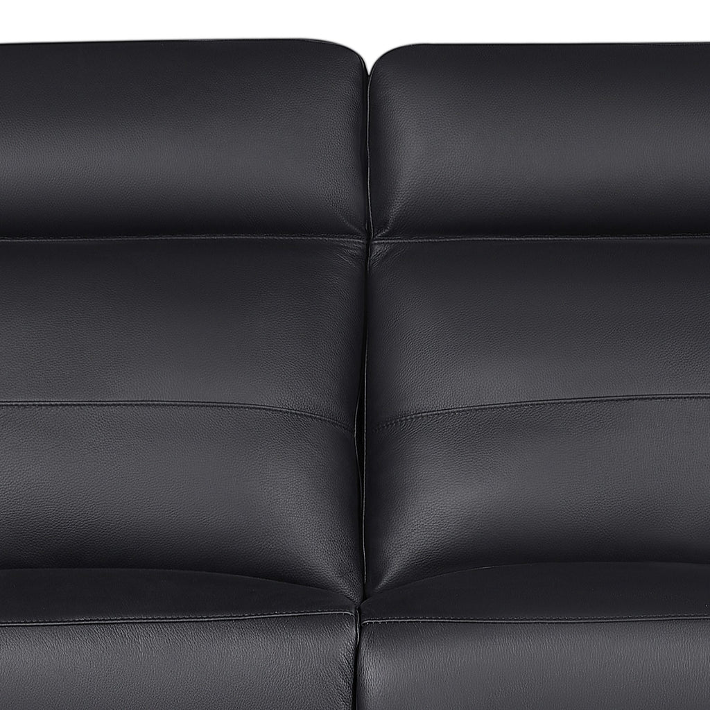 2-Sitzer Ledersofa - Echtleder Schwarz Sao Paulo - FURNHOUSE
