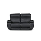 2-Sitzer Ledersofa Sao Paulo in Echtleder Schwarz, 167 cm breit