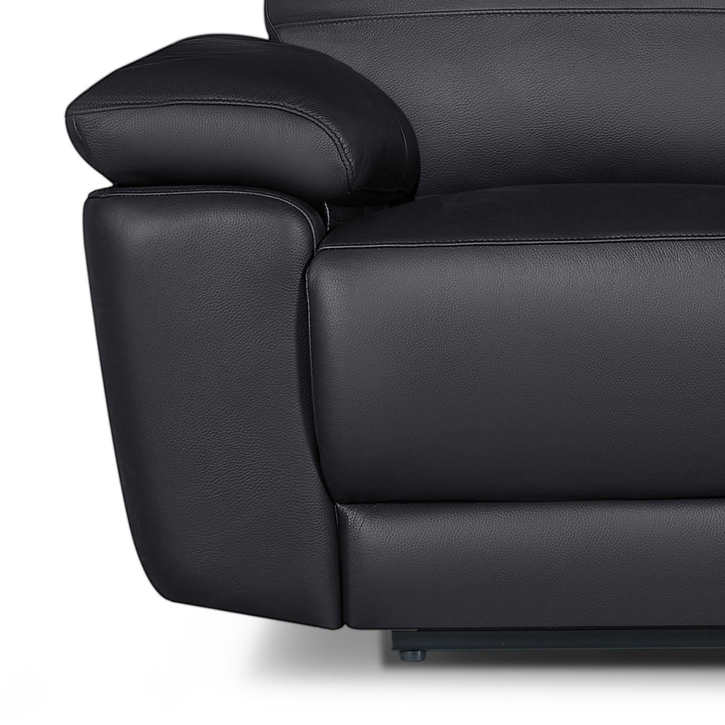 2-Sitzer Ledersofa - Echtleder Schwarz Sao Paulo - FURNHOUSE