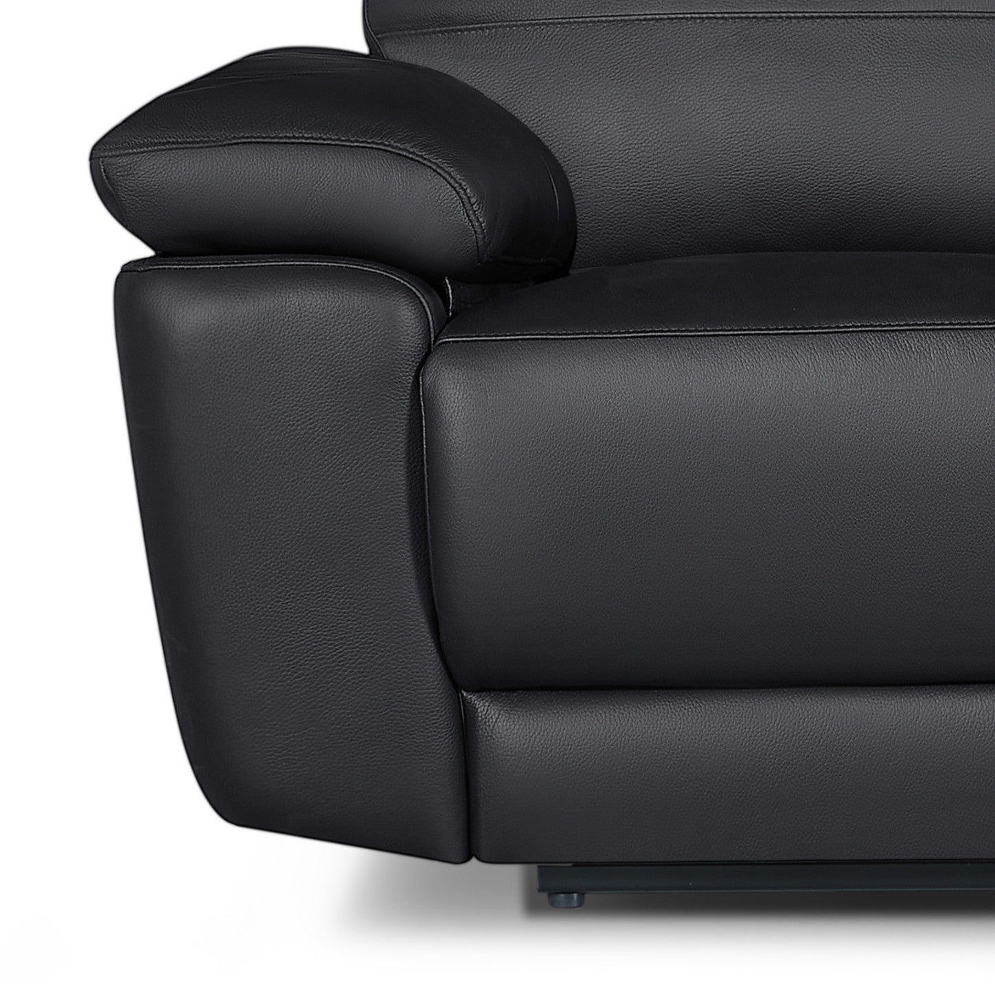 2-Sitzer Ledersofa - Echtleder Schwarz Sao Paulo - FURNHOUSE
