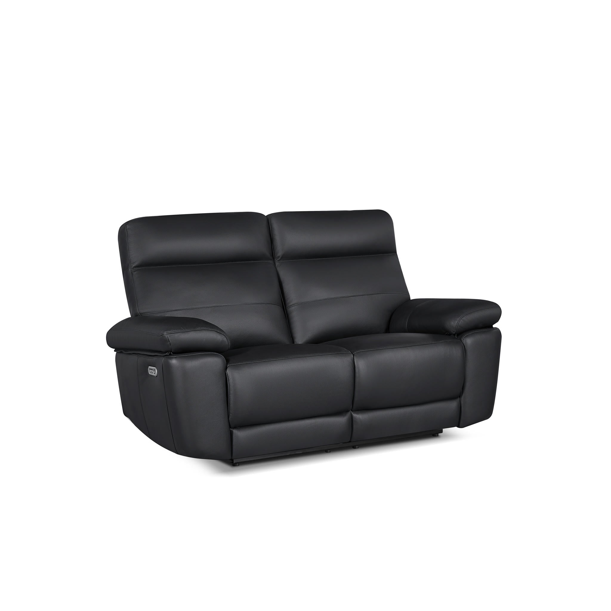 2-Sitzer Ledersofa - Echtleder Schwarz Sao Paulo - FURNHOUSE