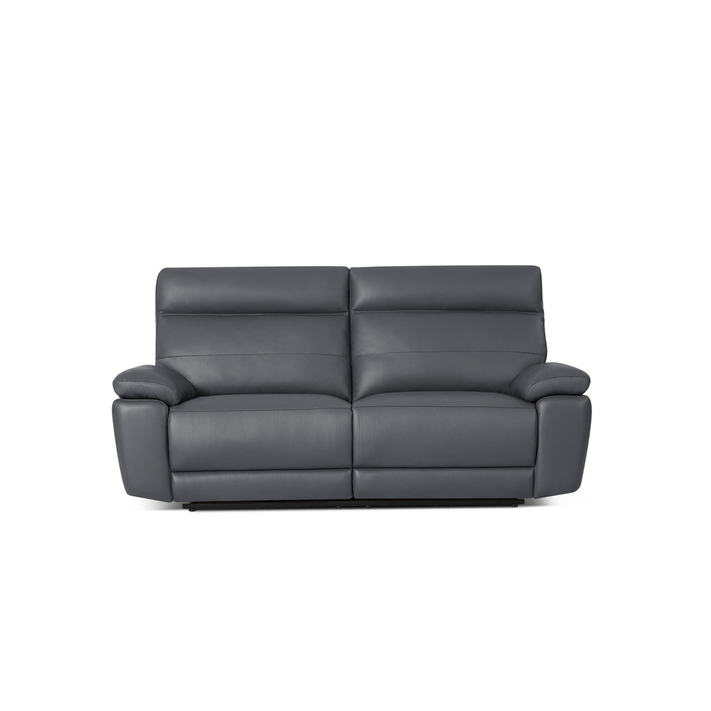 3-Sitzer Ledersofa - Echtleder Grau Sao Paulo - FURNHOUSE