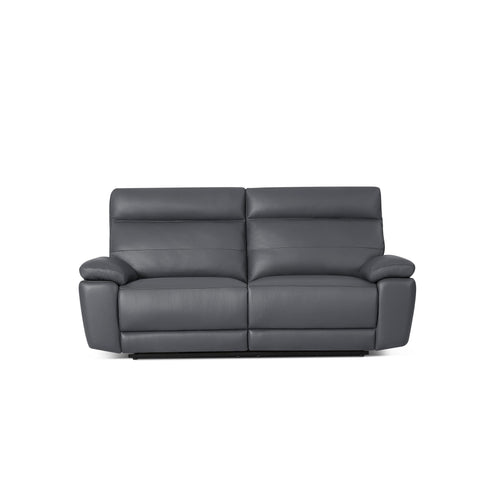 3-Sitzer Ledersofa Sao Paulo - Echtleder Grau, 207 cm - FURNHOUSE