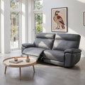 3-Sitzer Ledersofa - Echtleder Grau Sao Paulo - FURNHOUSE
