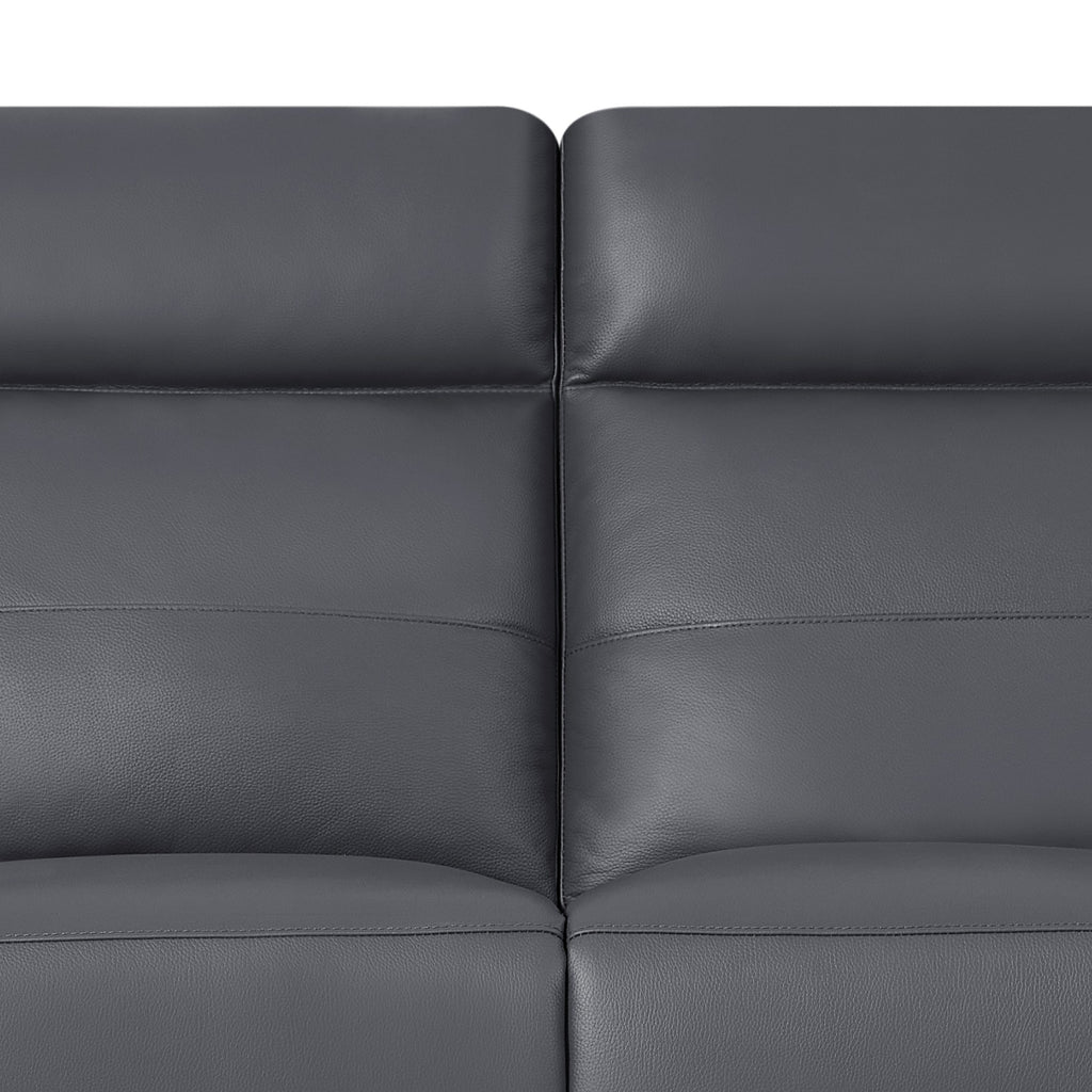 2-Sitzer Ledersofa - Echtleder Grau Sao Paulo - FURNHOUSE