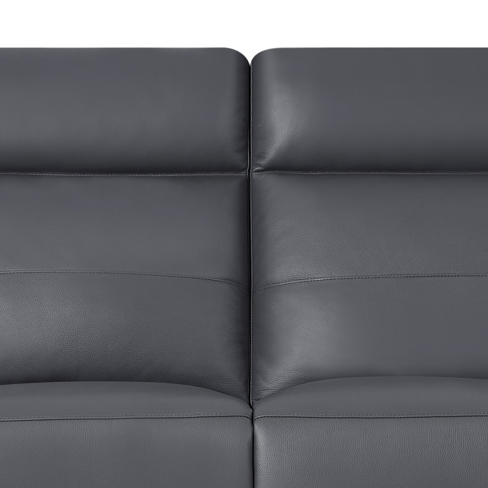 2-Sitzer Ledersofa - Echtleder Grau Sao Paulo - FURNHOUSE