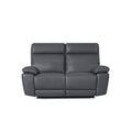 2-Sitzer Ledersofa Sao Paulo Grau von vorne