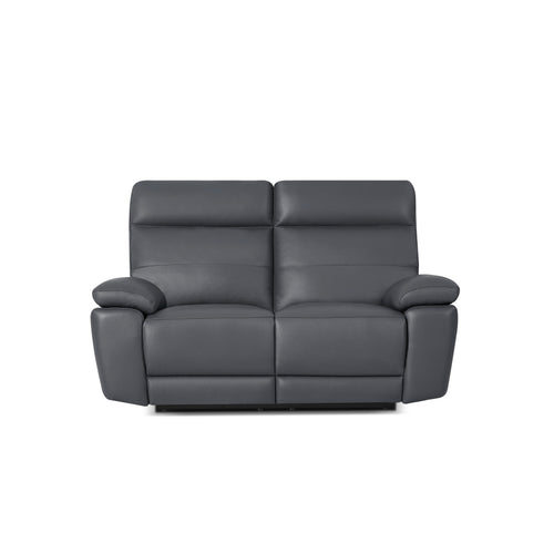 2-Sitzer Ledersofa - Echtleder Grau Sao Paulo - FURNHOUSE