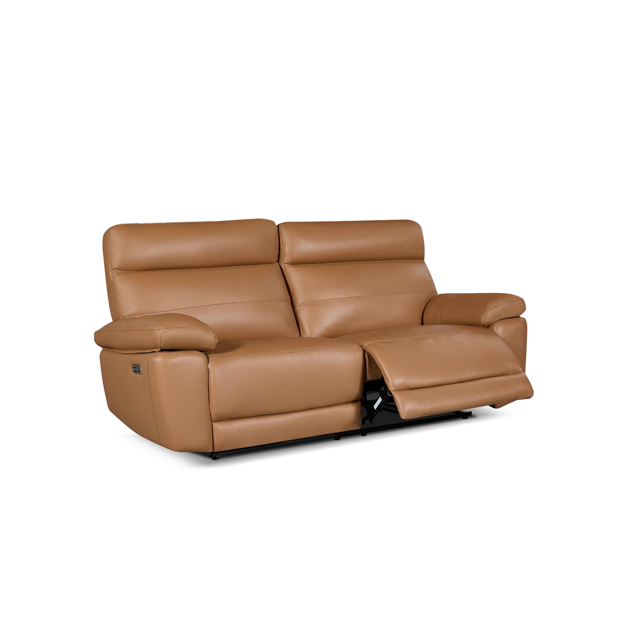 3-Sitzer Ledersofa - Echtleder Cognacbraun Sao Paulo - FURNHOUSE