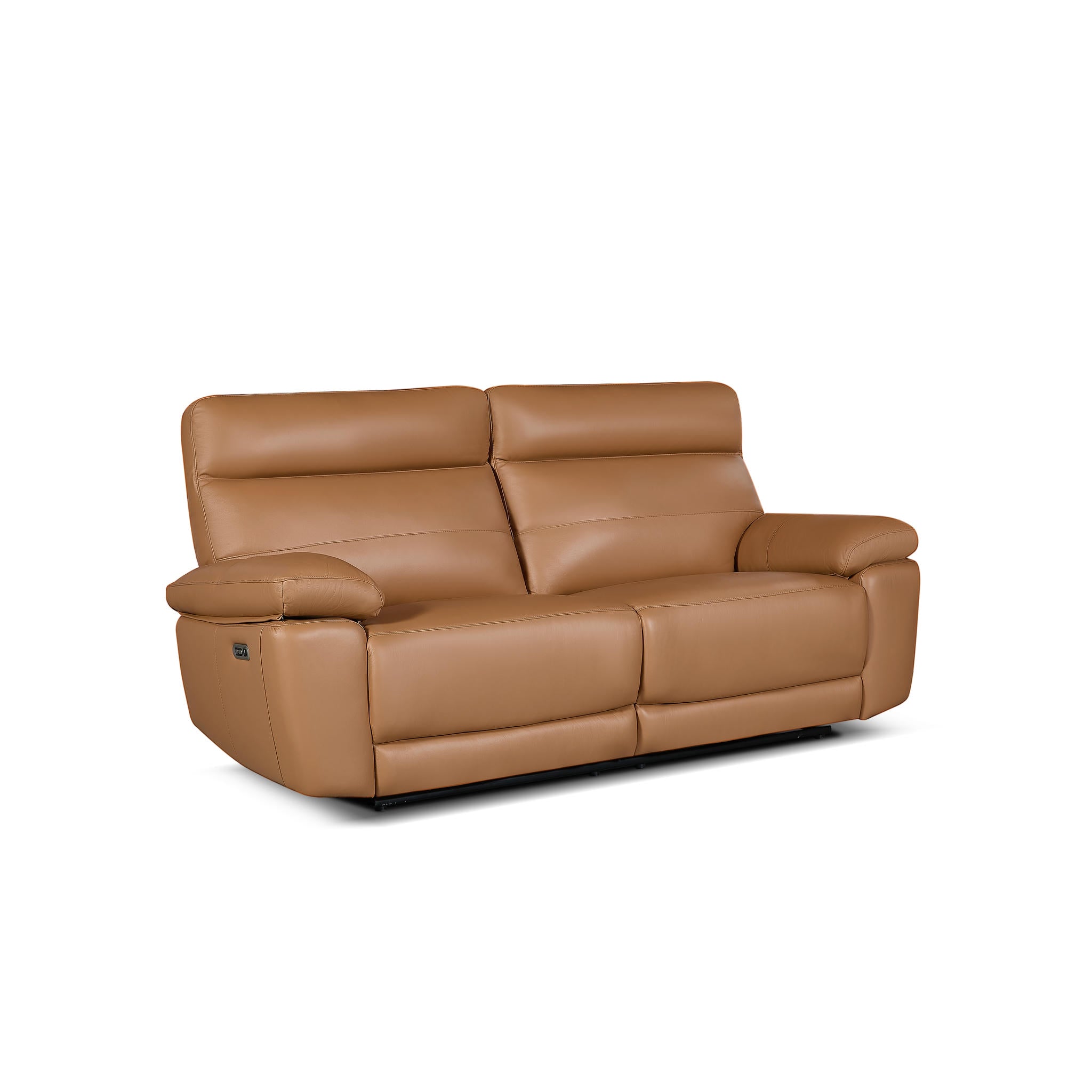 3-Sitzer Ledersofa - Echtleder Cognacbraun Sao Paulo - FURNHOUSE