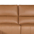 L-Form Ledersofa mit Ottomane Rechts Panama - Echtleder Cognacbraun, 278 cm - FURNHOUSE