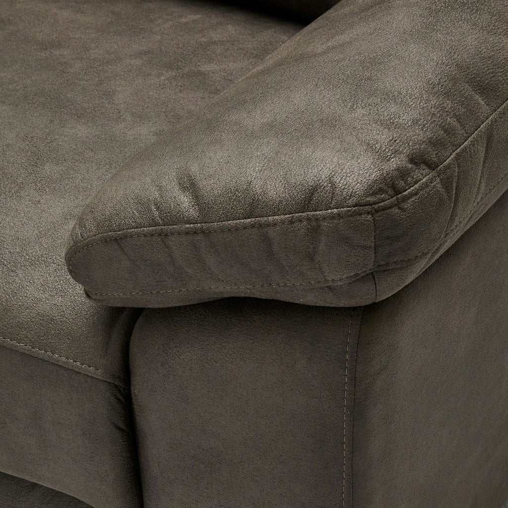 Selesta 2-Sitzer Sofa – mit Elektrische Relaxfunktion, USB - Stoffbezug Taupe Grau