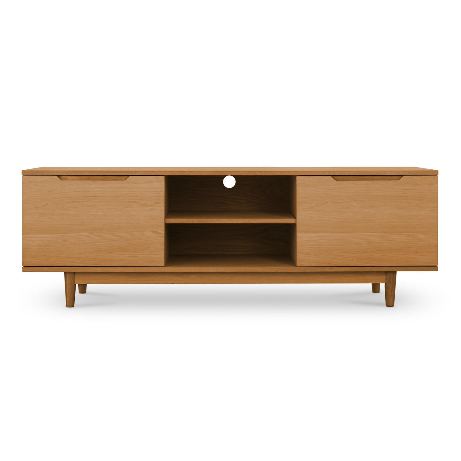 Kerteminde TV-Tisch mit 2 Türen - 160 cm breit - Wildeiche Natur - FURNHOUSE