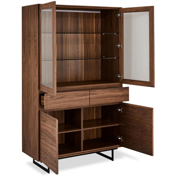 Vitrinenschrank Tokyo Nussbaum - FURNHOUSE