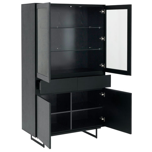 Vitrinenschrank Tokyo Schwarz - FURNHOUSE