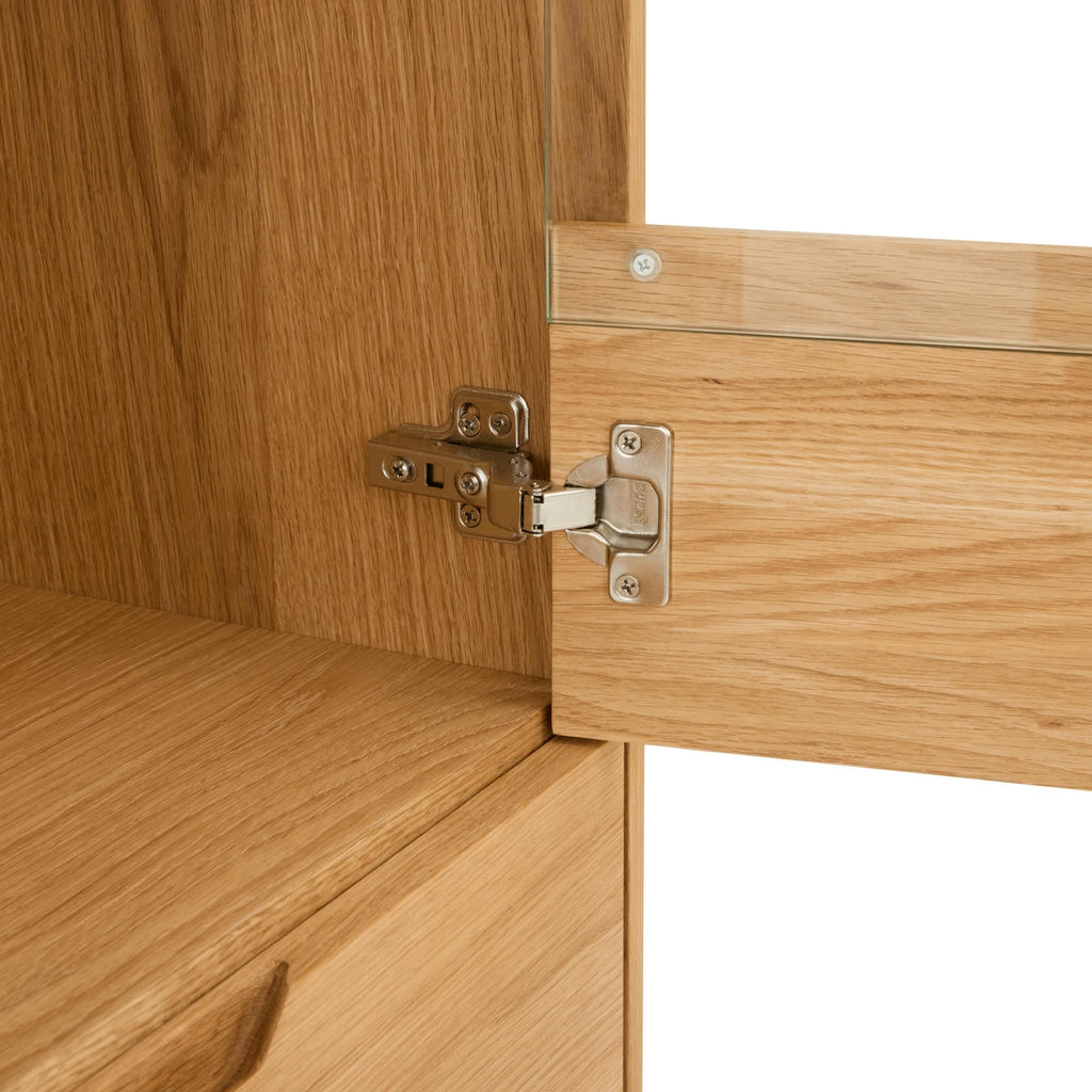 Highboard Eiche massiv Nyborg 4 Türen - Natürliches Öl - FURNHOUSE