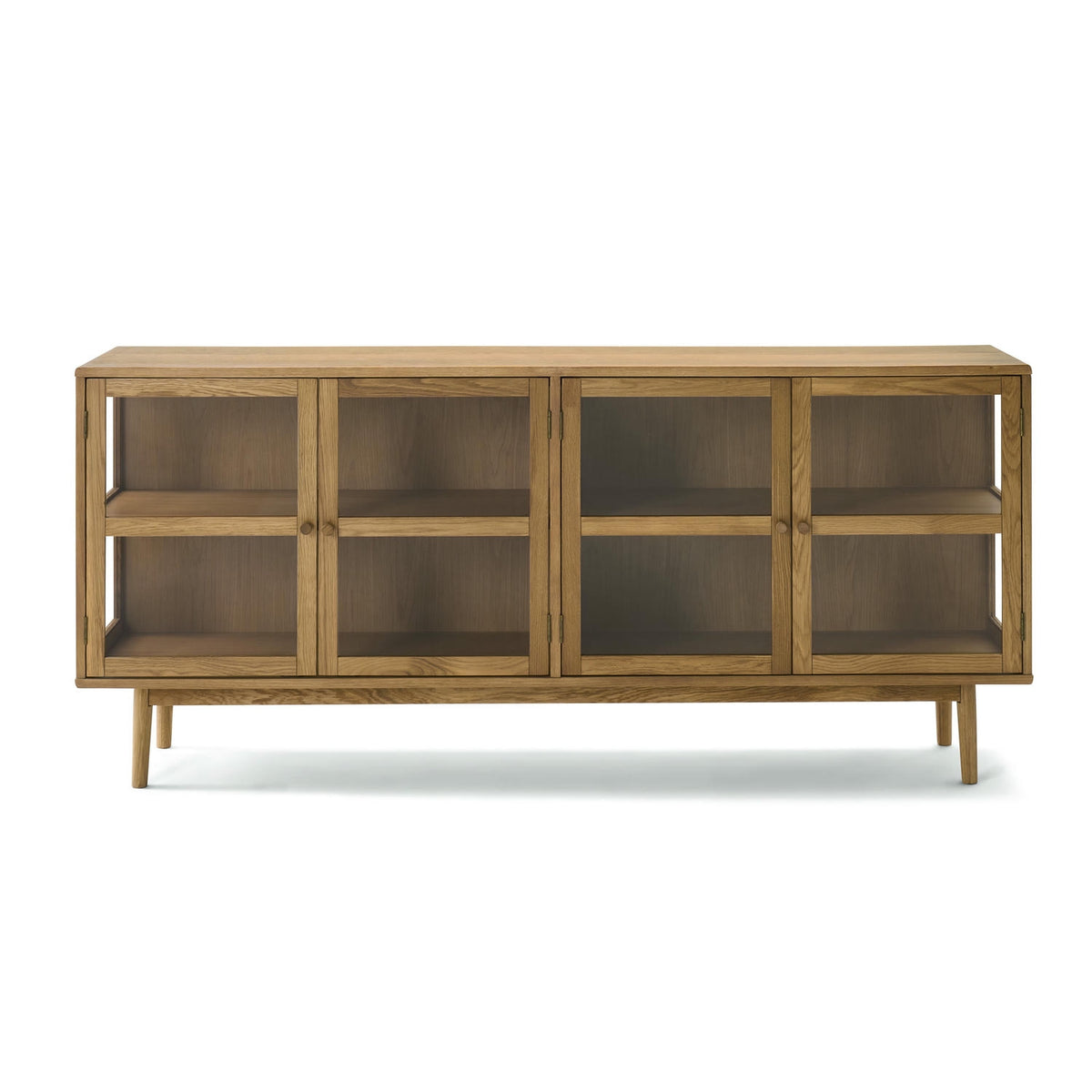 Svendborg Sideboard mit 4 Glastüren - 180 cm breit - Wildeiche Natur